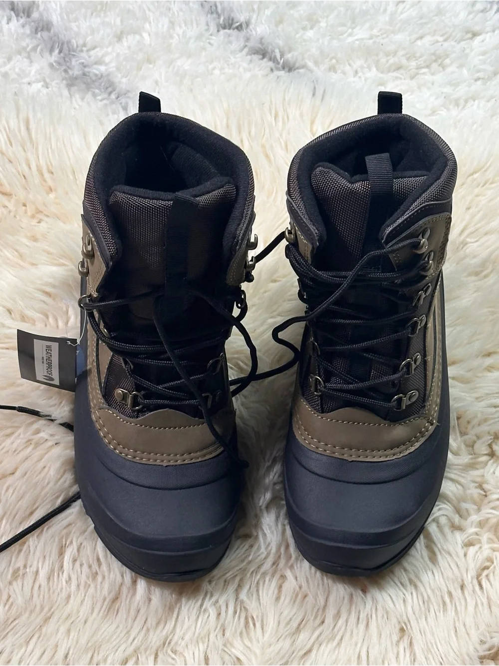 3M Thinsulate Brown and Black Men's Insulated Hiking Boots